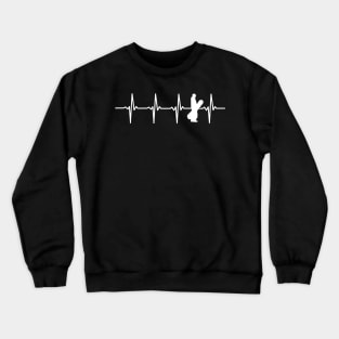 Snowboard Heartbeat EKG Gift For Snowboarders Crewneck Sweatshirt